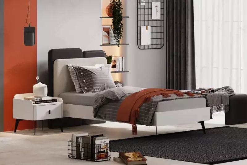 O'smirlar uchun to'shak Almila "Vena Karyola" 100 x 200 sm (Turkiya) Oq/Qora Chakana savdo