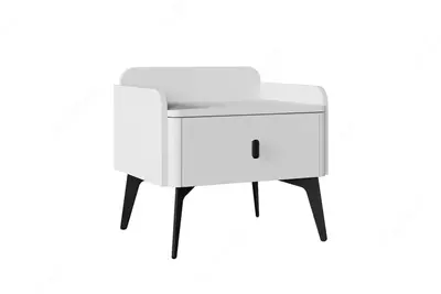 Прикроватная тумбочка Almila "Vena" 55.4 х 45.1 х 52.9 см (Турция) Белая/Черная