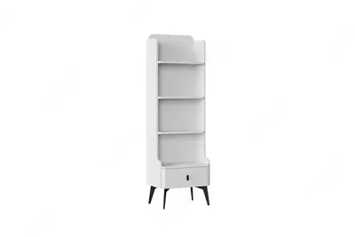 Комбинированный Книжный шкаф Almila "Vena" 55.5 х 37.8 х 174.5 см (Турция) Белый/черный