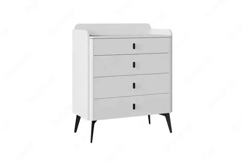 Комод (низкий) Almila "Vena" 90 х 44.4 х 107.3 см (Турция) Белый/черный