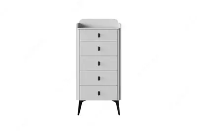 Комод (высокий) Almila "Vena" 60 х 44.4 х 127.3 см (Турция) Белый/черный