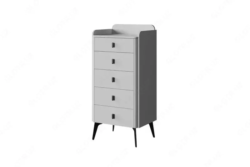 Комод (высокий) Almila "Vena" 60 х 44.4 х 127.3 см (Турция) Белый/черный