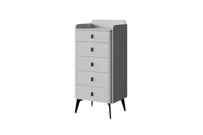 Комод (высокий) Almila "Vena" 60 х 44.4 х 127.3 см (Турция) Белый/черный