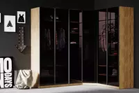 стеклянный) Almila "Legend" 90 х 55 х 213.5 см (Турция) Орех