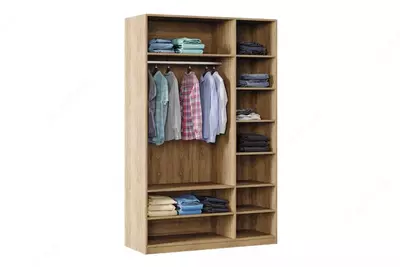 3-х дверный модульный Шкаф-купе (глухой, стеклянный) Almila "Legend" 135 х 55 х 213.5 см (Турция) Орех