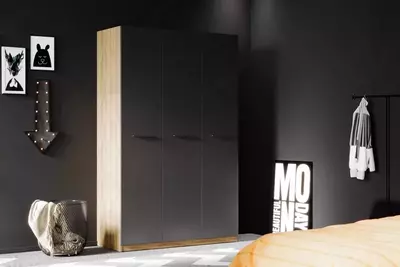 3-х дверный модульный Шкаф-купе (глухой, стеклянный) Almila "Legend" 135 х 55 х 213.5 см (Турция) Орех