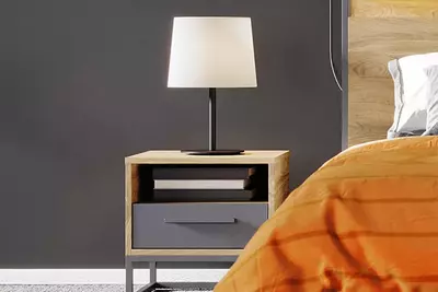 Прикроватная тумбочка Almila "Legend" 45 х 47.1 х 45 см (Турция) Орех/Антрацит