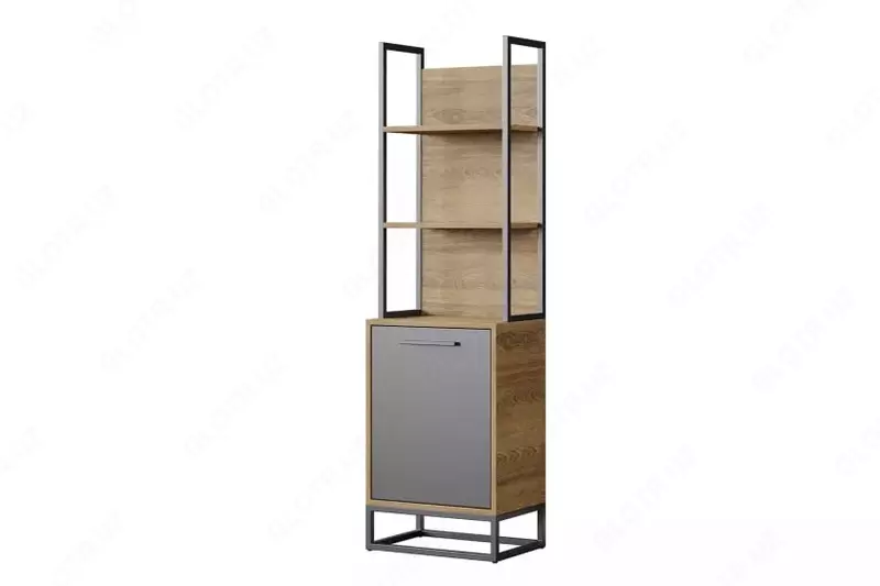 Комбинированный Книжный шкаф  Almila "Legend" 50 х 36.8 х 172 см (Турция) Орех/Антрацит