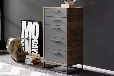 Комод (высокий) Almila "Legend" 60 х 47.1 х 117.3 см (Турция) Орех/Антрацит