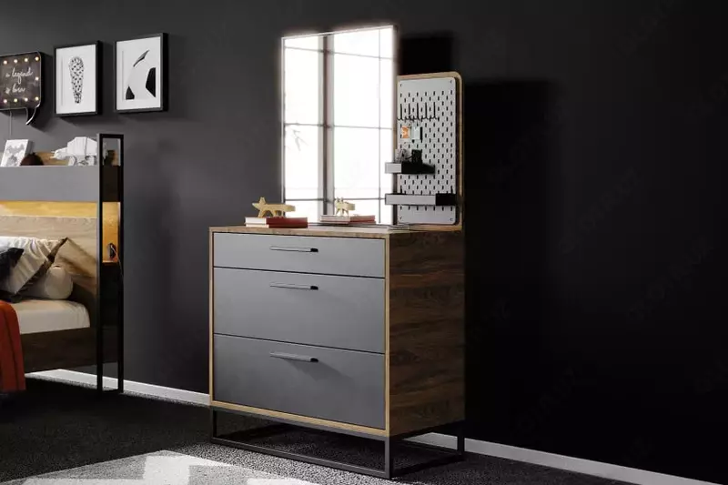 Ko'zgu Almila "Legend" 92 x 5 x 80 sm (Turkiya) Yong'oq/Antrasit Магазин турецкой детской мебели "ALMILA"