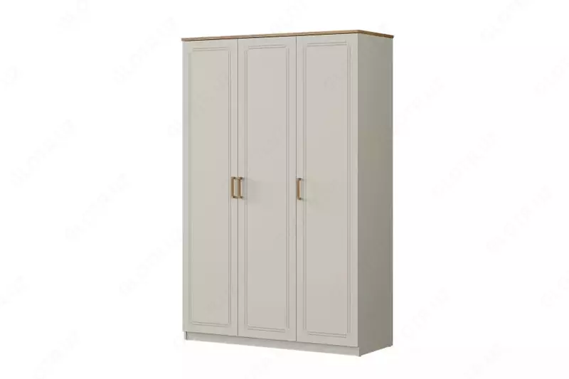 3-х дверный шкаф (глухой) Almila "Story" 136 х 54,8 х 208,3 см (Турция) Белый/коричневый