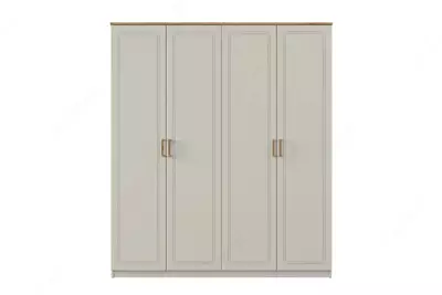 4-х дверный шкаф (глухой) Almila "Story" 181 х 54,8 х 208,3 см (Турция) Белый/коричневый