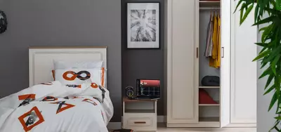 Подростковая кровать Almila "Story Karyola" 100 х 200 см (Турция) Белая/коричневая