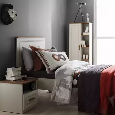 Подростковая кровать Almila "Story Karyola" 120 х 200 см (Турция) Белая/коричневая