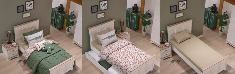 Магазин турецкой детской мебели "ALMILA" - O'smirlar uchun mebellar to'plami Almila "Monte" (Turkiya) Oq/jigarrang