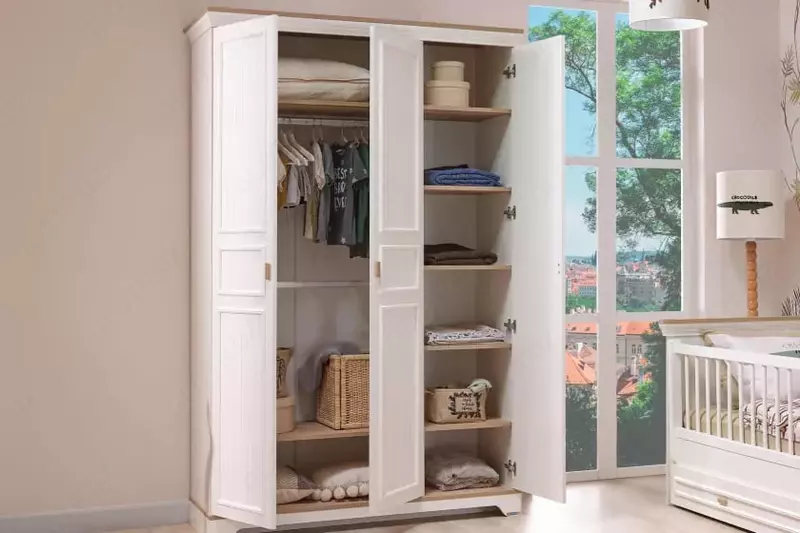 3-х дверный модульный шкаф Almila "Monte" 139.6 х 54.3 х 220 см (Турция) Белый/коричневый