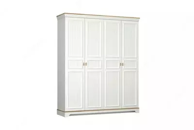 4-х дверный модульный шкаф Almila "Monte" 184,6 х 54,3 х 220 см (Турция) Белый/коричневый