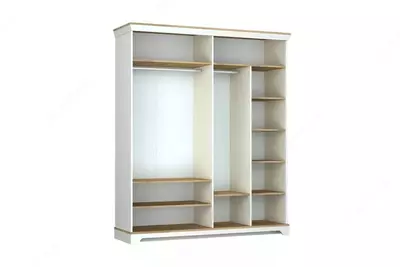 4-х дверный модульный шкаф Almila "Monte" 184,6 х 54,3 х 220 см (Турция) Белый/коричневый