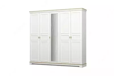 5-ти дверный комбинированный шкаф Almila "Monte" 229.7 х 54,3 х 220 см (Турция) Белый/коричневый