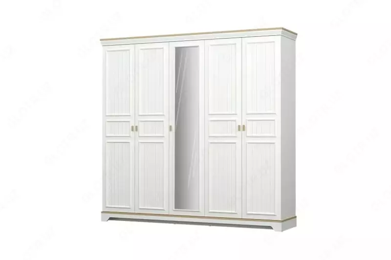 5-ти дверный комбинированный шкаф Almila "Monte" 229.7 х 54,3 х 220 см (Турция) Белый/коричневый