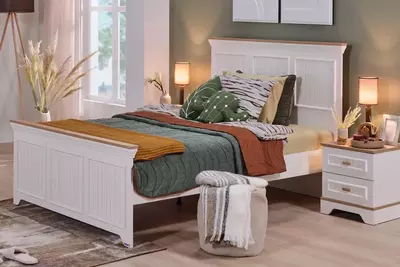 Подростковая кровать Almila "Monte Karyola" 140 х 200 см (Турция) Белая/коричневая Только в розницу