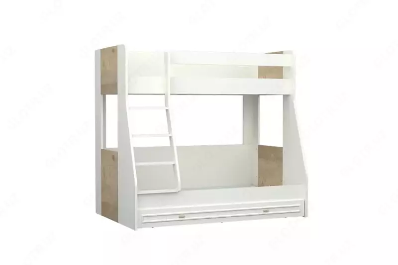 Двухъярусная кровать Almila "Monte Ranza" 90 х 200 см / 120 х 200 см (Турция) Белая/коричневая