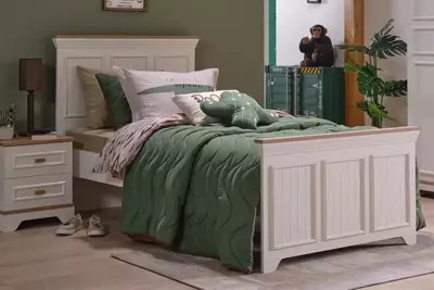 Каркас изголовья кровати Almila "Monte" 100 см (Турция) Белая/коричневая