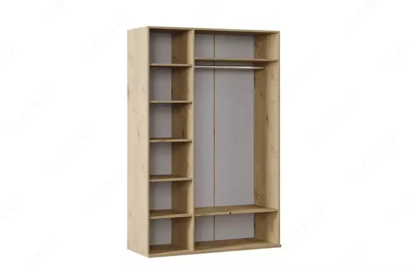 3-х дверный комбинированный шкаф Almila "Origami"  135 х 54.5 х 205 см (Турция) Дуб