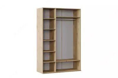 3-х дверный комбинированный шкаф Almila "Origami"  135 х 54.5 х 205 см (Турция) Дуб