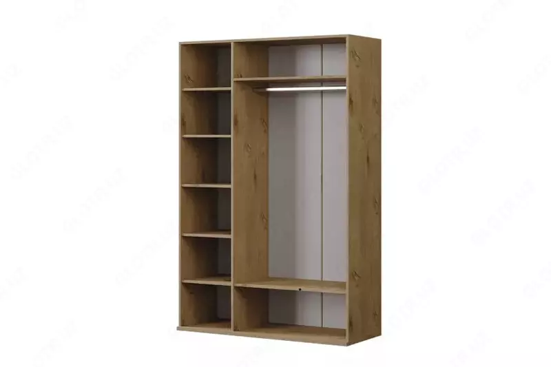 3-х дверный комбинированный шкаф Almila "Origami"  135 х 54.5 х 205 см (Турция) Дуб