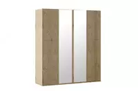 4-х дверный комбинированный шкаф Almila "Origami" 180 х 54.5 х 205 см (Турция) Дуб