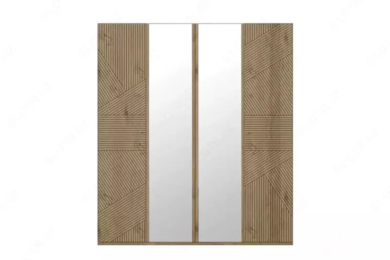 4-х дверный комбинированный шкаф Almila "Origami" 180 х 54.5 х 205 см (Турция) Дуб - по запросу
