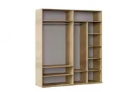 4-х дверный комбинированный шкаф Almila "Origami" 180 х 54.5 х 205 см (Турция) Дуб Только в розницу