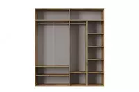 4-х дверный комбинированный шкаф Almila "Origami" 180 х 54.5 х 205 см (Турция) Дуб Магазин турецкой детской мебели "ALMILA"