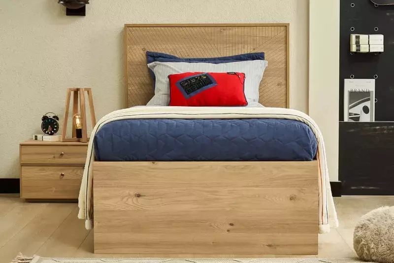 Подростковая кровать Almila "Origami Karyola Lite" 120 х 200 см (Турция) Дуб Только в розницу