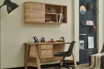 Верхний настольный подвесной модуль Almila "Origami" 138 х 26.8 х 54.5 см (Турция) Дуб Только в розницу