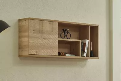 Верхний настольный подвесной модуль Almila "Origami" 138 х 26.8 х 54.5 см (Турция) Дуб Магазин турецкой детской мебели "ALMILA"