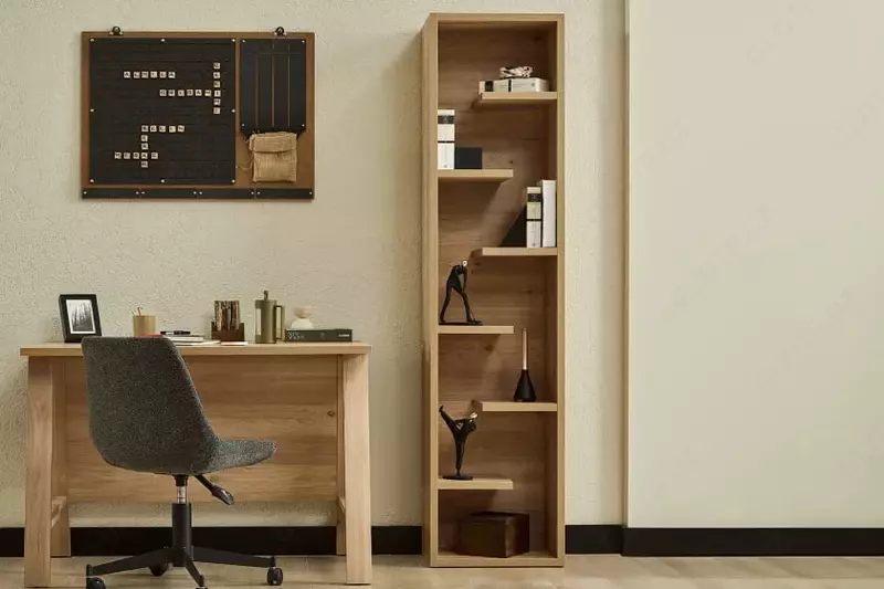 Открытый книжный шкаф Almila "Origami" 45 х 31.8 х 185 см (Турция) Дуб Магазин турецкой детской мебели "ALMILA"