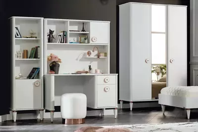 Книжный шкаф Almila "Bella" 52 х 38.3 х 170 см (Турция) Белый