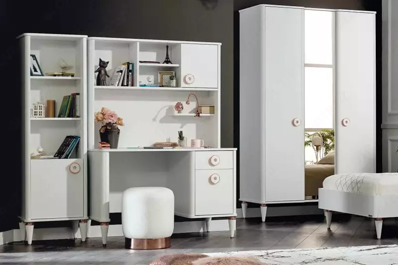 Книжный шкаф Almila "Bella" 52 х 38.3 х 170 см (Турция) Белый