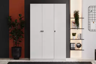 3 eshikli modulli shkaf Almila "Legend Moon" 135 x 55 x 213,5 sm (Turkiya) Oq