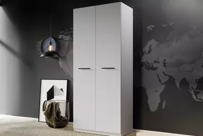 Глухая дверь для 2-х дверного шкафа Almila "Legend Moon" 44.7(х2) х 3.4 х 207 см (Турция) Белая Только в розницу