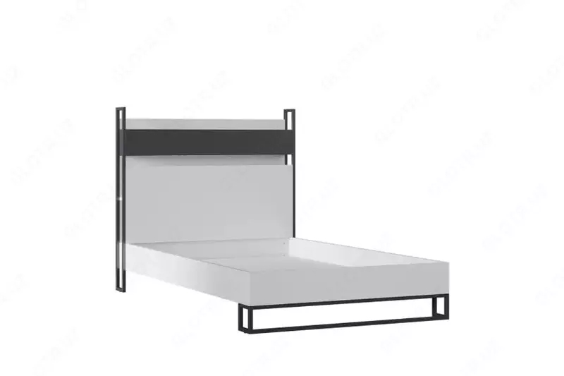 O'smirlar uchun to'shak Almila "Legend Moon Karyola" 120 x 200 sm (Turkiya) Oq/qora