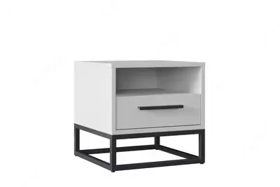 Прикроватная тумбочка Almila "Legend Moon" 45 х 47.1 х 45 см (Турция) Белая/черная