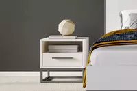 Прикроватная тумбочка Almila "Legend Moon" 45 х 47.1 х 45 см (Турция) Белая/черная Только в розницу