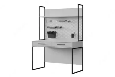 Цена по запросу Письменный стол с верхним модулем Almila "Legend Moon" 120 х 60 х 172 см  (Турция) Белый/черный