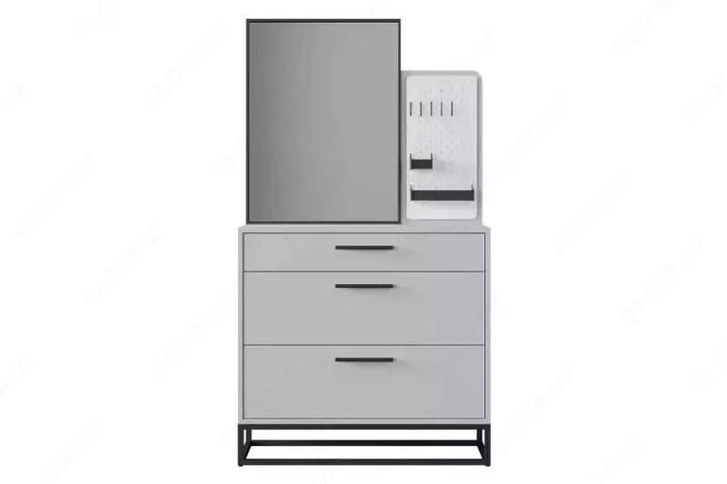 Комод (низкий) Almila "Legend Moon" 92 х 47.1 х 87 см (Турция) Белый/черный - по запросу