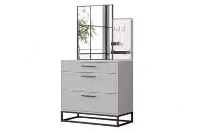 Комод (низкий) Almila "Legend Moon" 92 х 47.1 х 87 см (Турция) Белый/черный