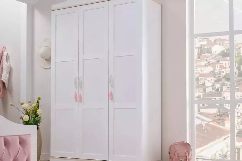 Shkaf 3 eshikli (mustahkam) Almila "Bianca" 137 x 55