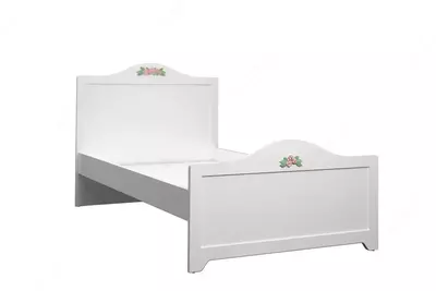 Подростковая кровать Almila "Bianca Karyola" 120 х 200 см (Турция) Белая/розовая